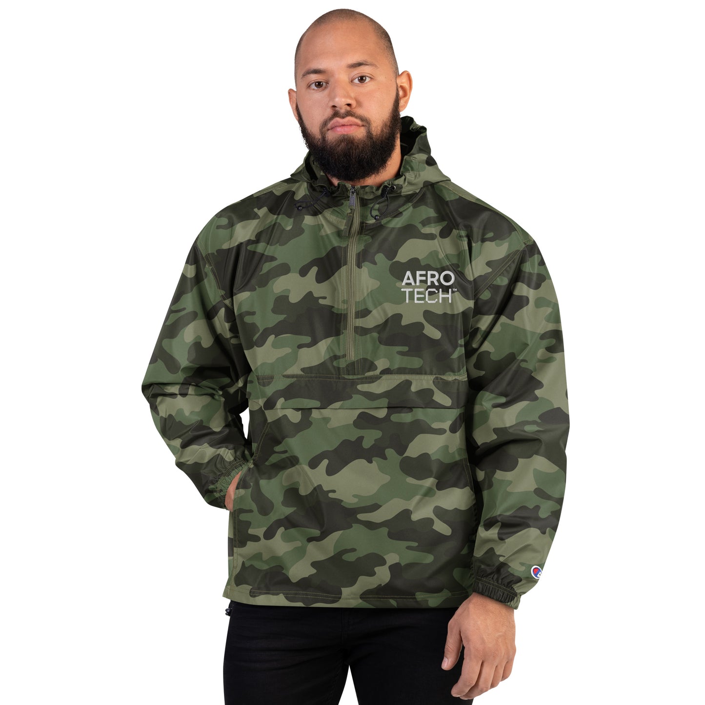 AFROTECH Embroidered Champion Packable Jacket