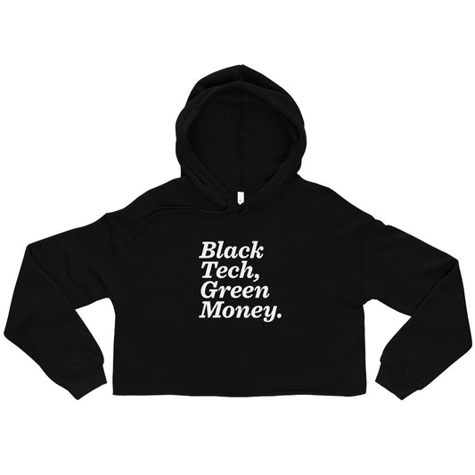 Black Tech Green Money Crop Hoodie